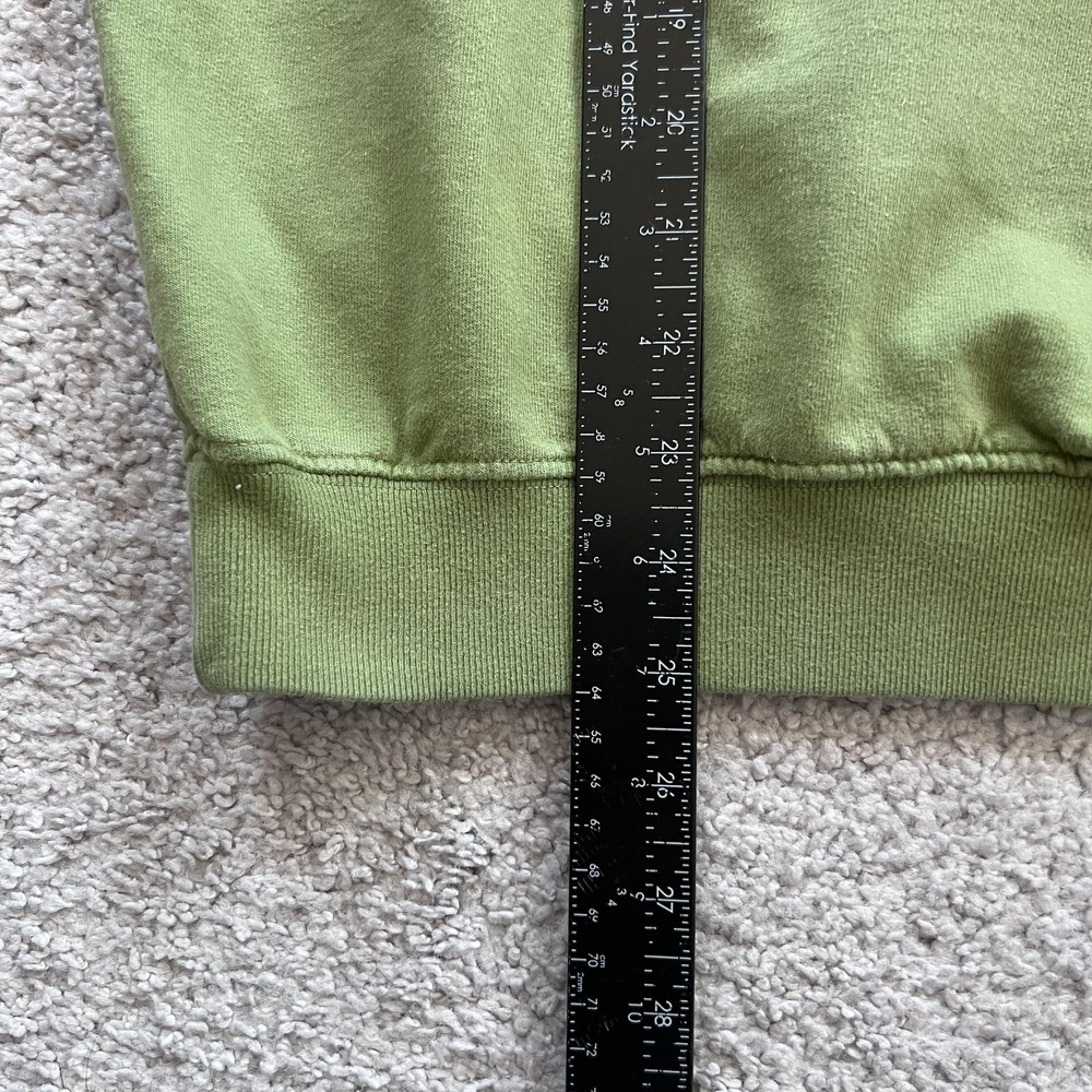Clare V Tiger Graphic Sweatshirt Womens XL Green Terry Raglan Crewneck Pullover - Picture 13 of 15